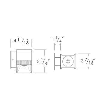 Alcon 11225-ADJ Pavo Architectural LED 4-Inch Square Wall Mount Adjustable Light Fixture