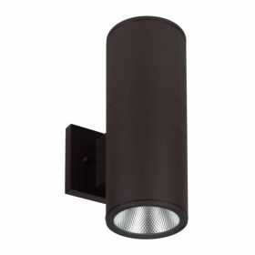 Alcon Lighting 11233-2 Zendo Architectural LED 4 Inch Round Tall Cylinder Wall Mount Up & Down Outdoor Light Fixture