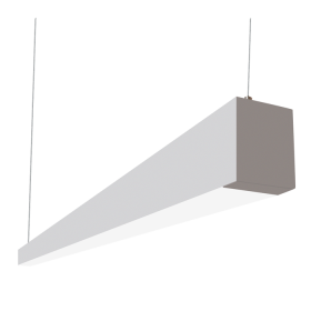 Alcon Lighting Beam 253 Series 12145-8 LED 2.5 Inch Aperture 8 Foot Enclosed Linear Pendant Light Fixture - Silver