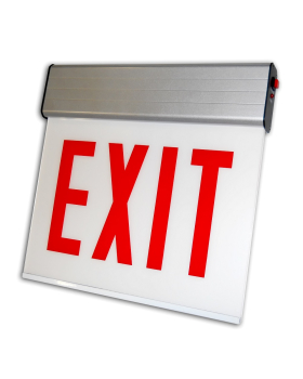 Alcon 16125-E Chicago Approved Edgelit Aluminum LED Exit Sign