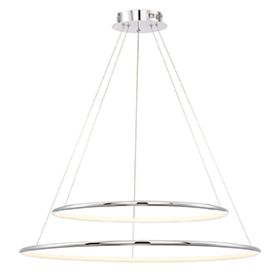 Alcon 12239 Skinny Cirkel Two-Tier Large Architectural LED Suspended Pendant Chandelier