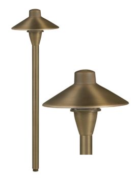 LED Pinnacle Lights Solid Brass Andromeda Path Area Light Low Voltage Garden