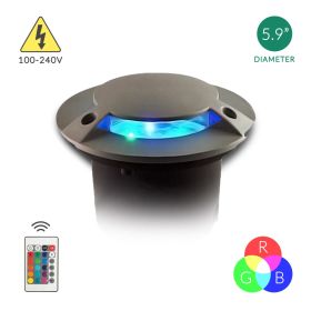 Alcon Lighting Mia 9032 Aluminum Outdoor LED 6W Remote Controlled RGB Color Changing Well Light  - 100V~240V