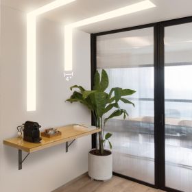 Alcon 12100-40-R-CW LED Linear Recessed Ceiling to Wall Strip Light