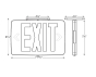 Image 2 of Alcon 16123 Thin Die-Cast Aluminum LED Exit Sign