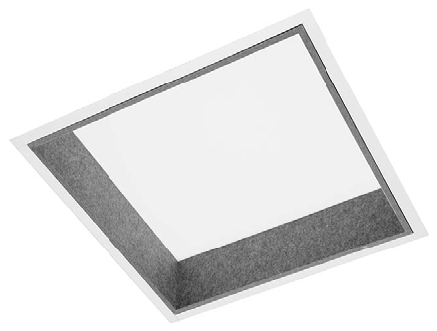 Image 1 of Alcon 11166-R LED Regressed Flat Panel with Sound Absorbing Acoustics