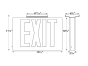 Image 2 of Alcon 16121 New York City Compliant Diecast Aluminum LED Exit Sign