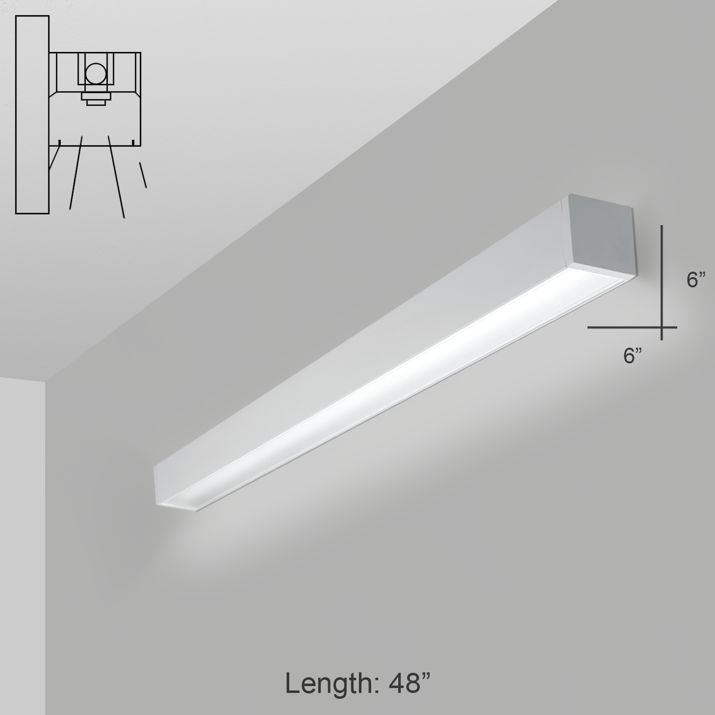 Alcon Lighting 12200 6 W 4 Rft Series Architectural Led 4 Foot