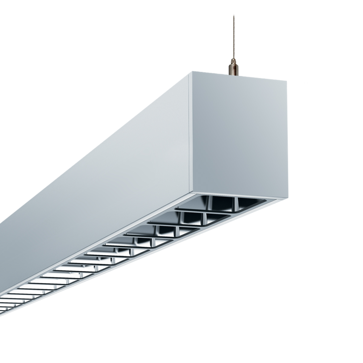 Alcon 12100 23 P Lv Architectural Linear Louvered Led Pendant Uplight Downlight Commercial Grade
