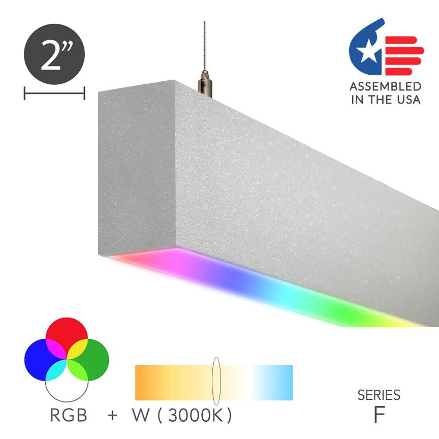 Alcon Lighting 12100 23 Rgbw P Linear Pendant Color Changing Led Light Commercial Grade Assembled In The Usa