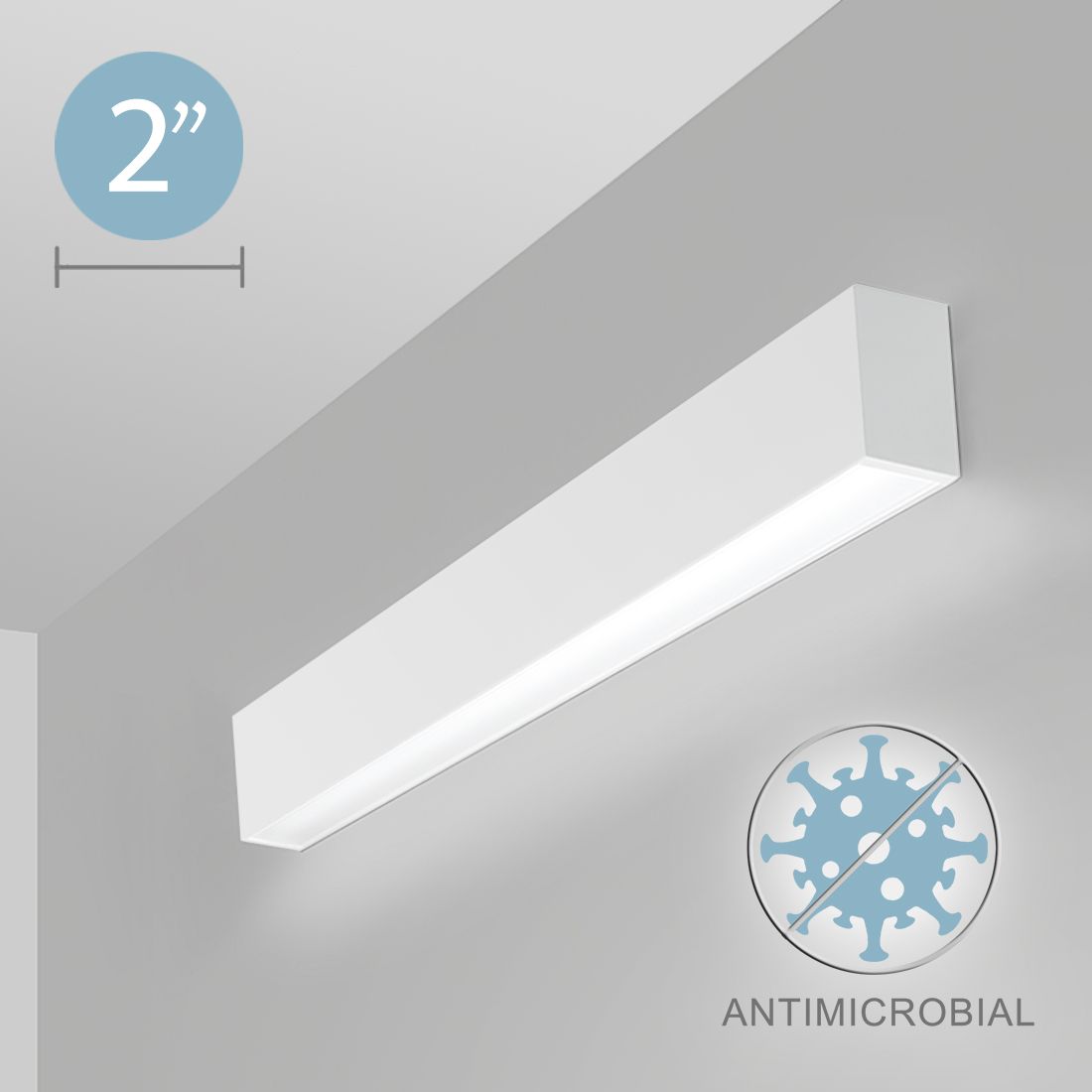 Alcon 12500 20 Linear Wall Mounted Antimicrobial Led Light Commercial Grade Assembled In America