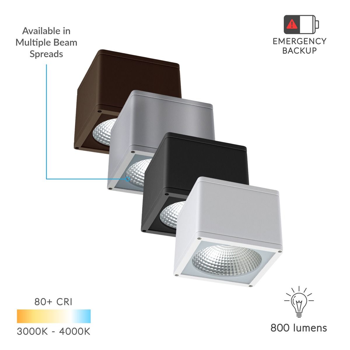 Alcon Lighting 11224 Dir Pavo Architectural Led 6 Inch Square Surface Ceiling Mount Direct Down Light Fixture Ip65