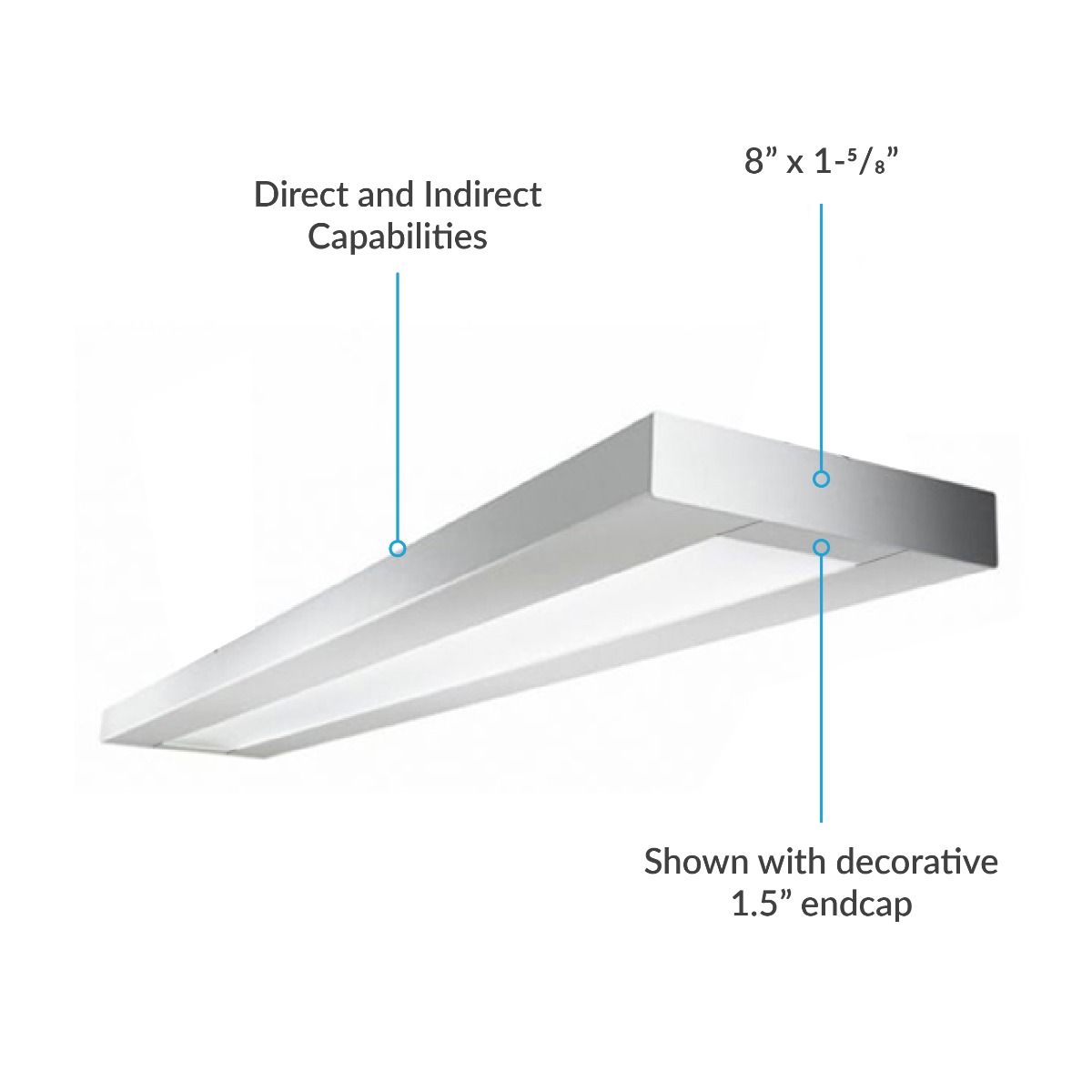 Alcon Lighting 12113 Nlp Commercial Led Linear Suspended Pendant Mount Direct Indirect Architectural Light Fixture