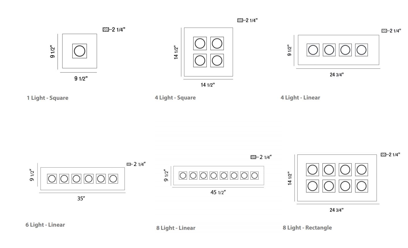 Alcon Lighting 12050 Elegante Architectural Led Surface Mount