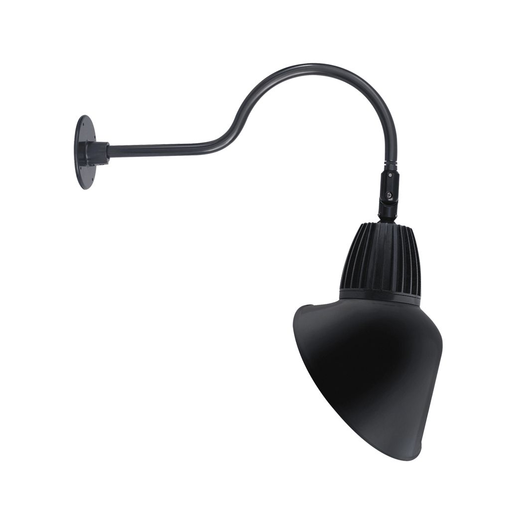 Rab Gn1led13 13 Watt Led Gooseneck Cone Shade Outdoor Sign Light