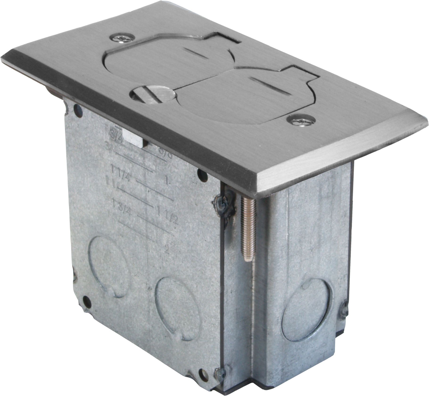 Orbit Stainless Steel Industrial Floor Box Pop Up With Duplex