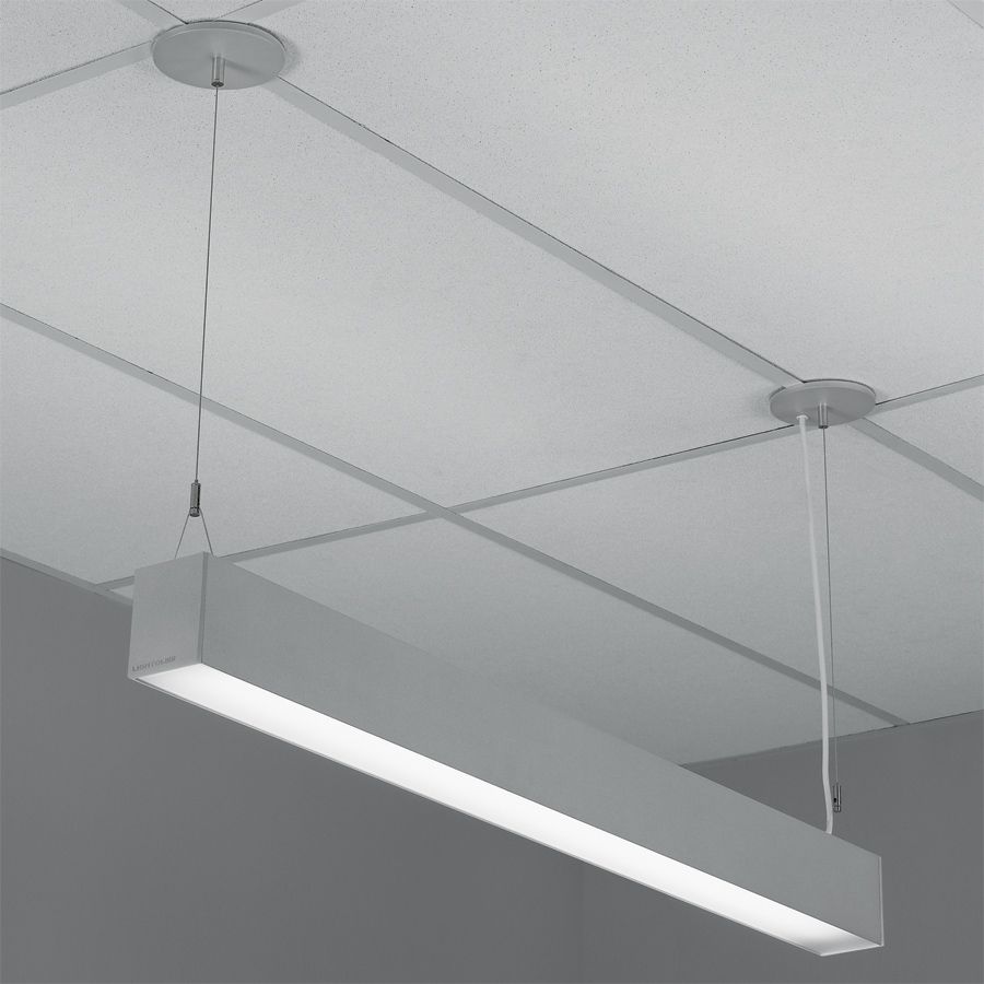 Lightolier H Profile Direct Pendant Lensed T5 Fluorescent Fixture