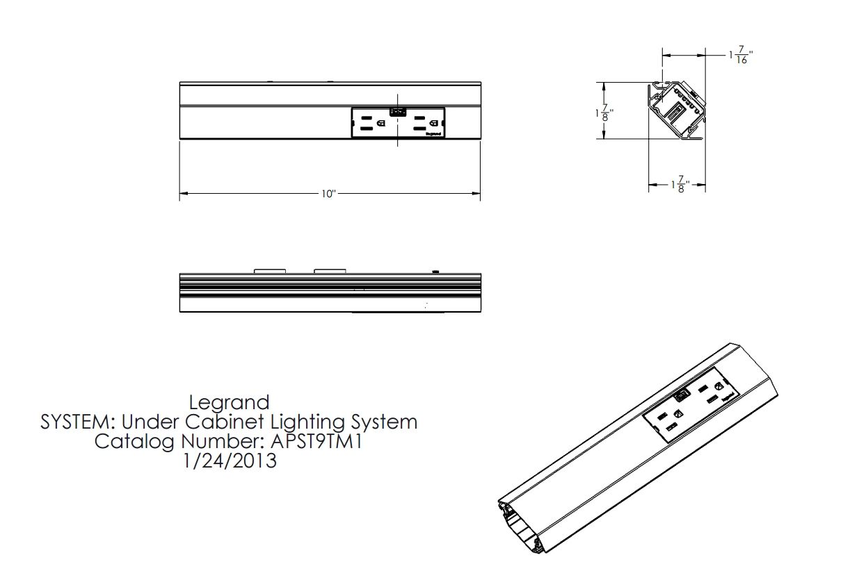 Legrand Adorne Apst9tm1 Cuttable Short Modular Track