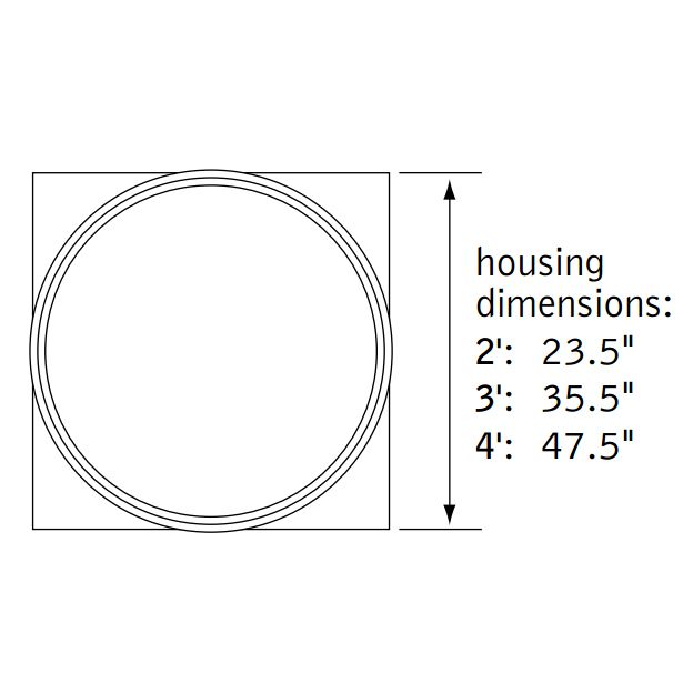 Focal Point Lighting Fsdl44d Skydome 4 Foot Architectural Recessed Led Round Fixture Alconlighting Com