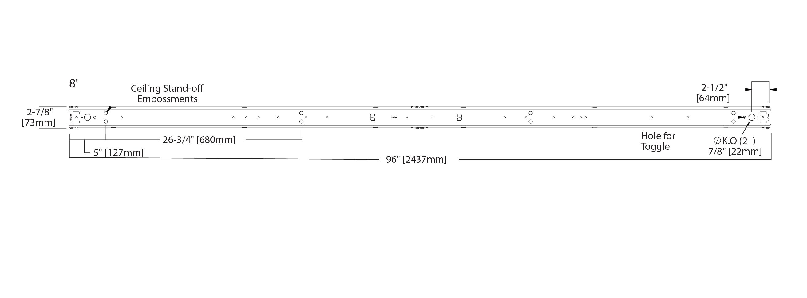 Cooper Snled Industrial Led Narrow Striplight With Focused Reflector Alcon Lighting