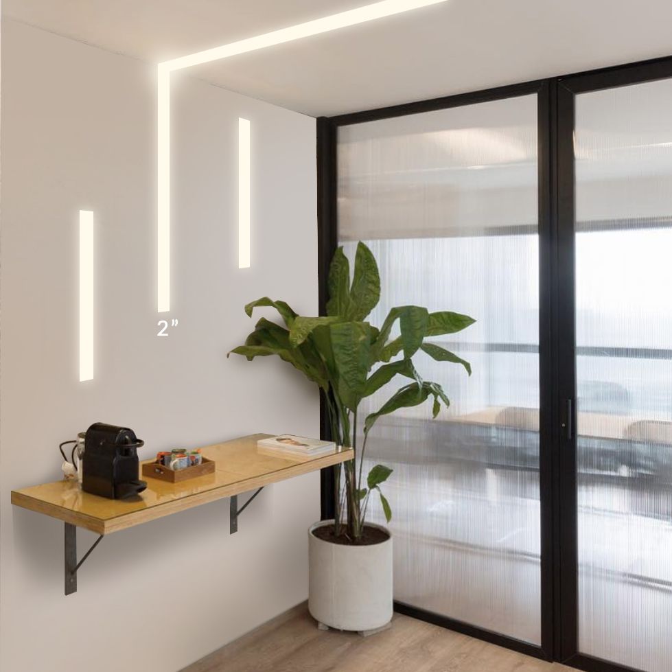 Alcon Lighting 12100 23 R L Continuum 23 Architectural Led 2 Inch Linear Recessed Ceiling To Wall Light Strip Fixture