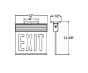Image 3 of Alcon 16125-E Chicago Approved Edgelit Aluminum LED Exit Sign