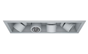 Image 1 of Cylindrix® III Mini C3MSR-4 Quad LED Recessed Lighting Multiple - 4 Light + Housing + Trim