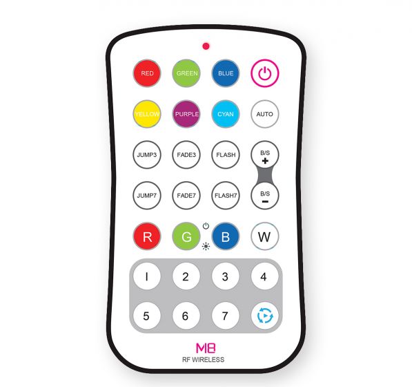 Image 1 of Color-Changing RF RGBW Single Zone Remote Control