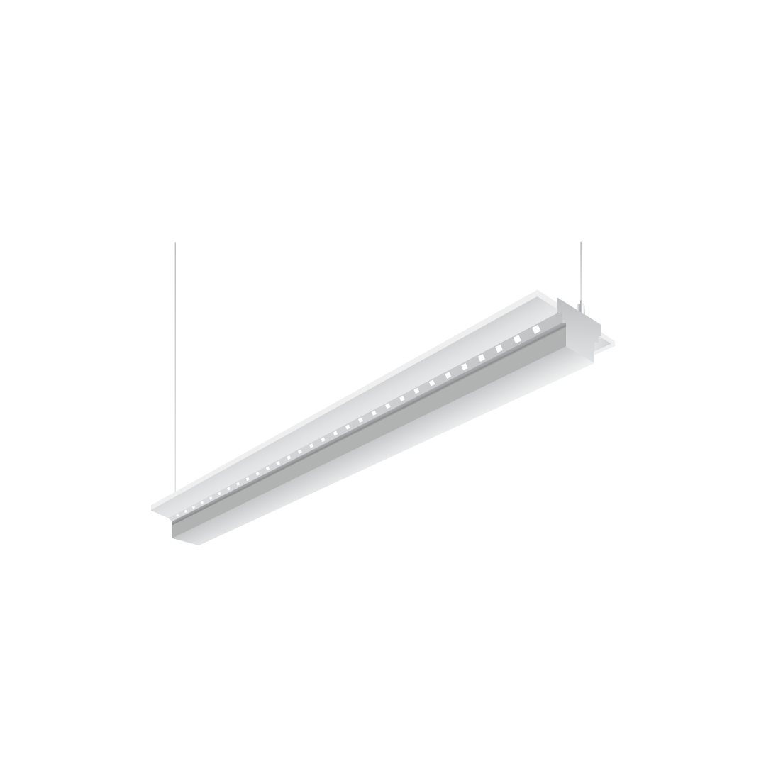 HE Williams SIA2 Square LED 4 Foot Architectural Linear Pendant Mount