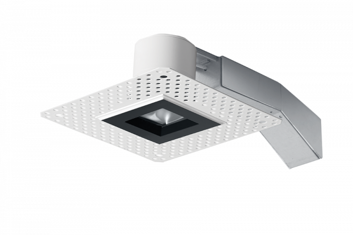 Image 1 of RAB RDLED2S8-20YY-TLB - 2 Inch Trimless Square Remodel LED Recessed Light - Black Ring - Trimless Look - 2700K